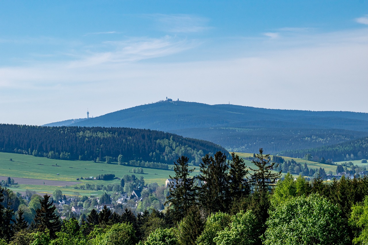 Blick auf den Fichtelberg