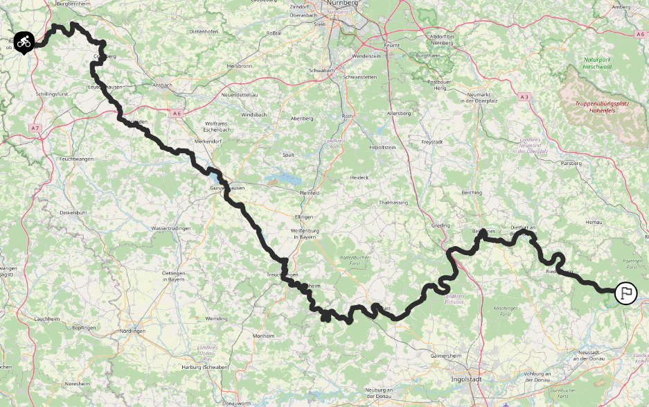 Route Altmühltal-Radweg