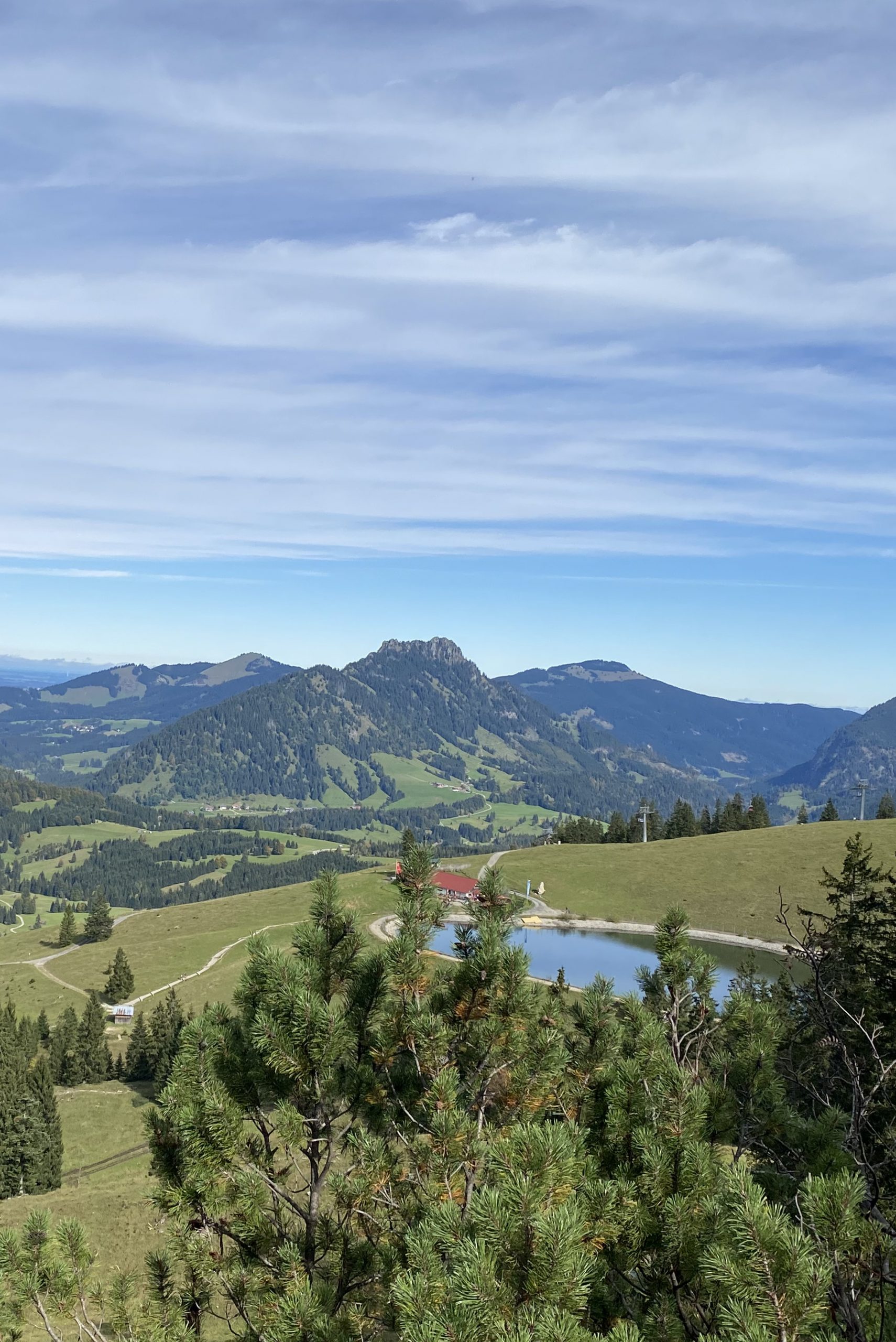 Blick auf Schmugglersee im Allgäu