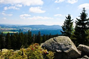 Blick übers Fichtelgebirge